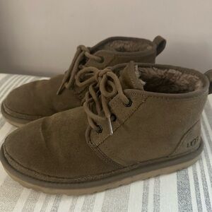 UGG Olive Suede Ankle Boots
